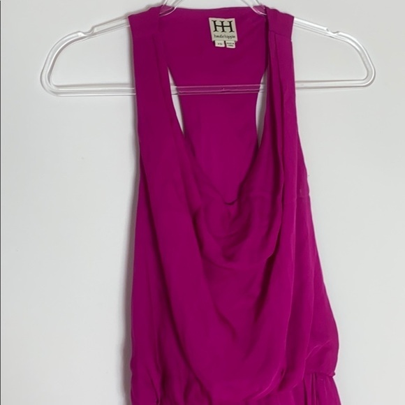 Haute Hippie silk draped asymmetrical dress - Picture 5 of 12